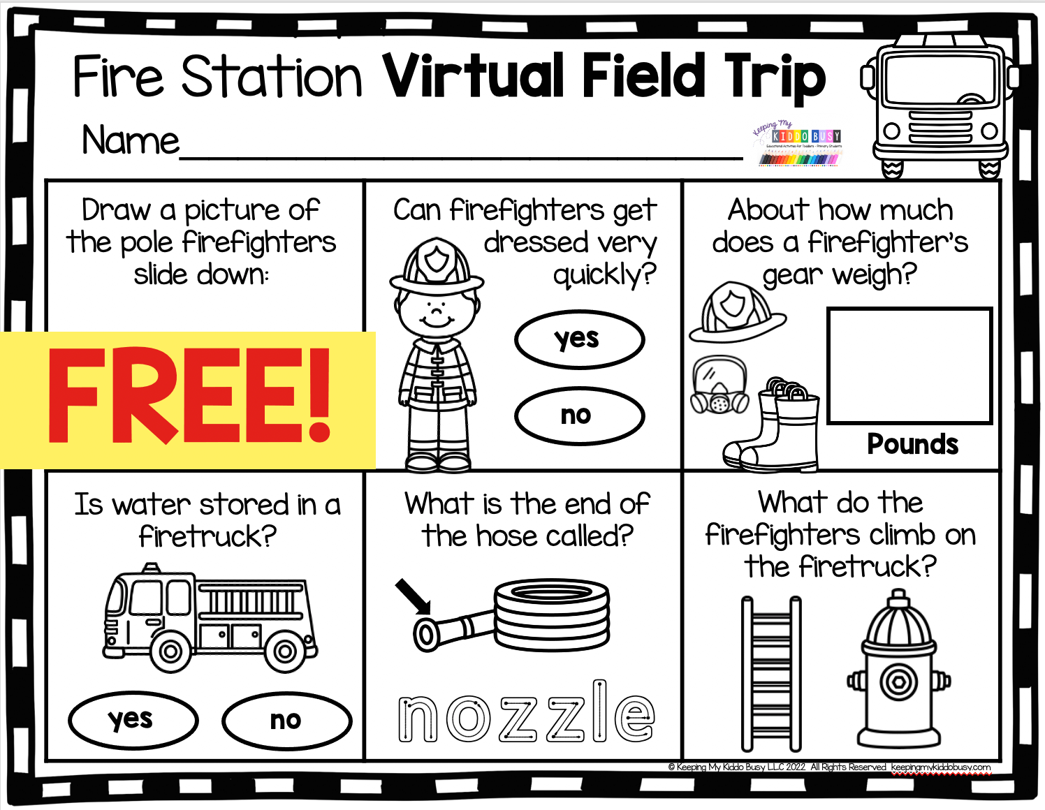 Free Printable Fire Safety Worksheets Pdf
