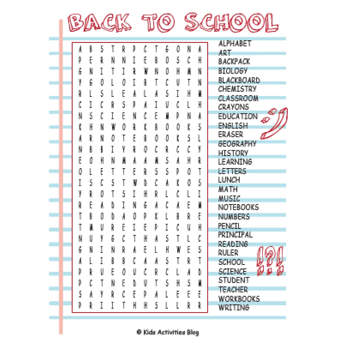 Free Printable Word Search Puzzles For Kids