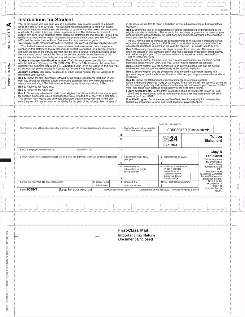 1098 T Form 2026