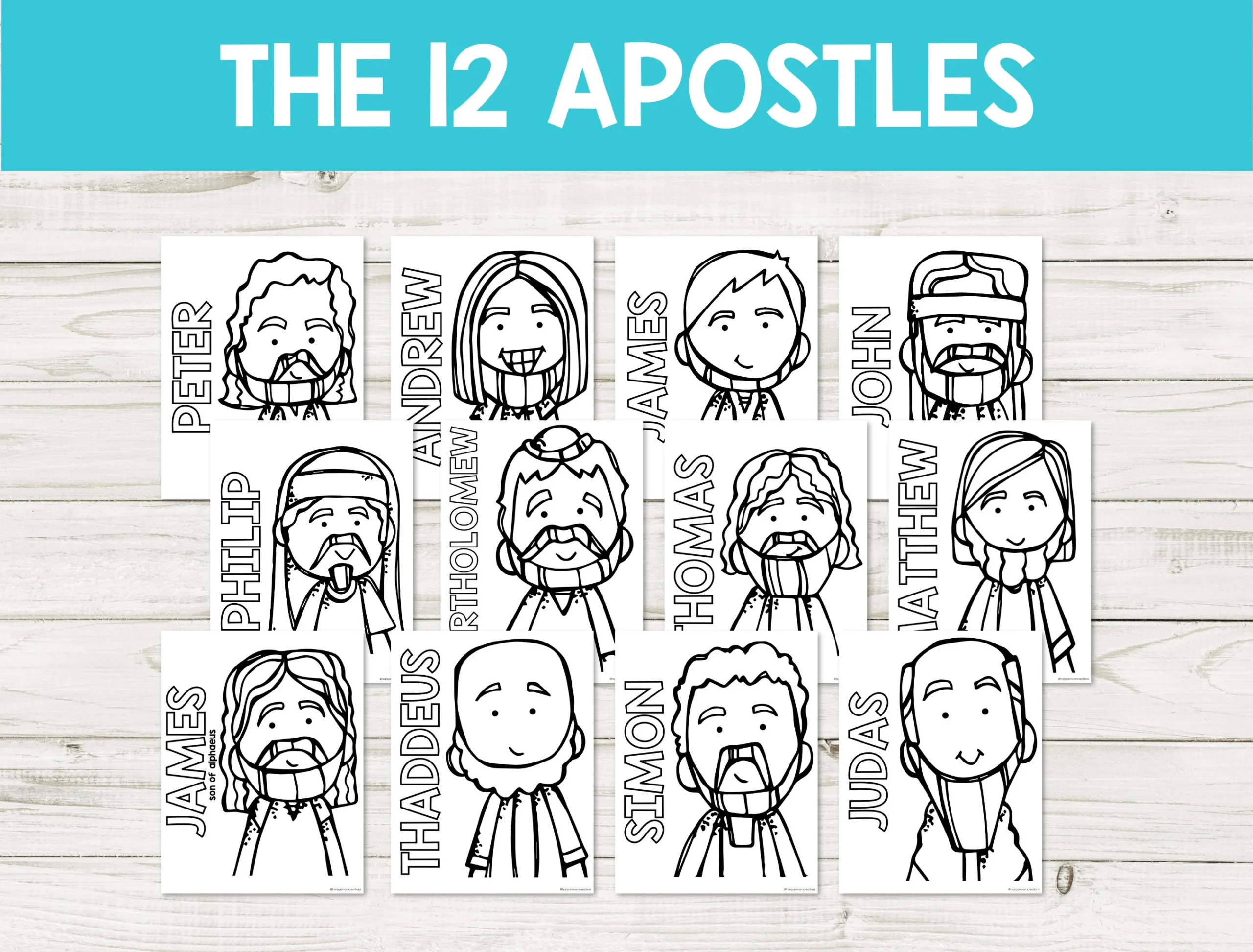 Printable Pictures Of The 12 Disciples
