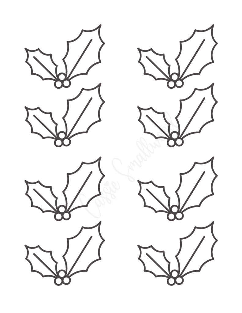 Holly Leaf Template Printable