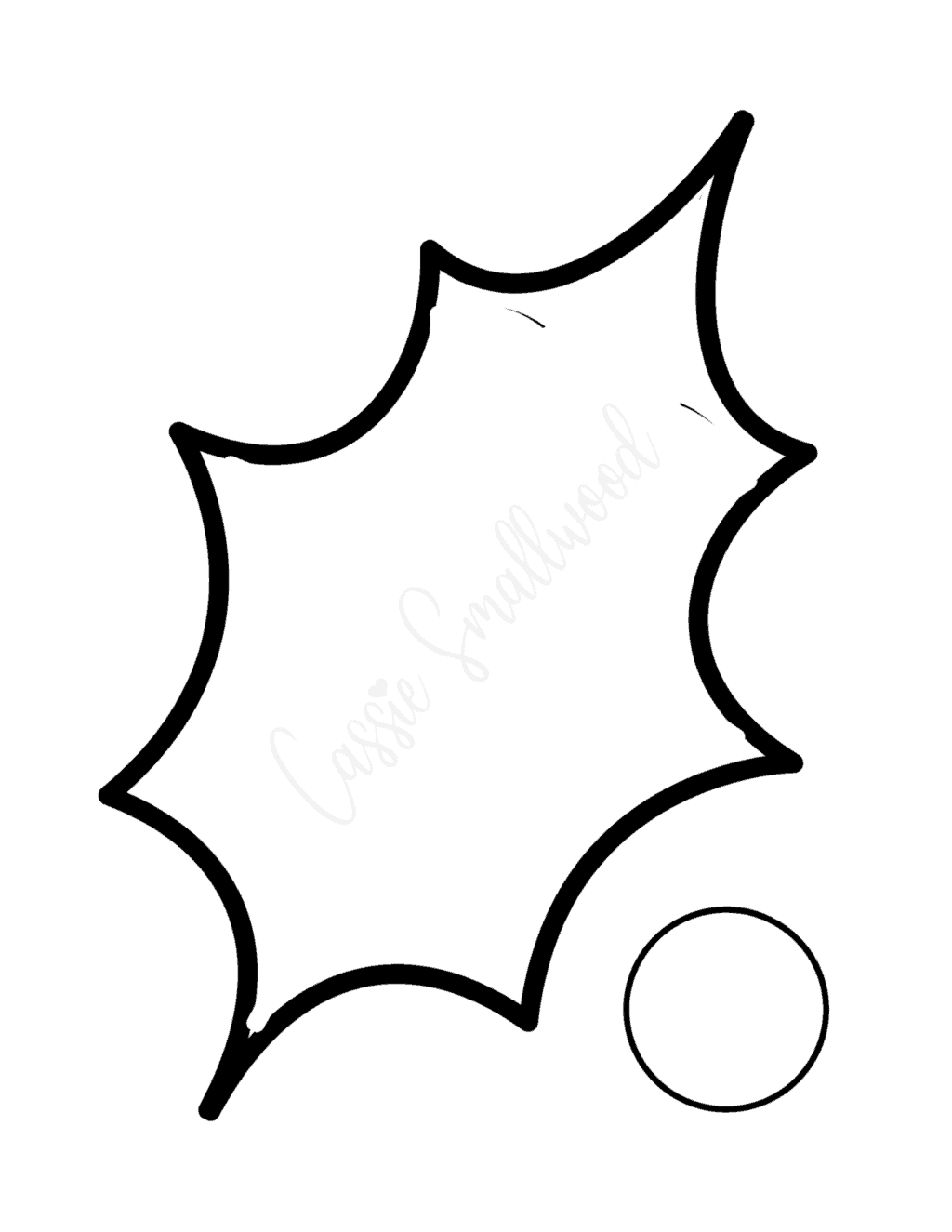 14 Holly Leaf Templates
