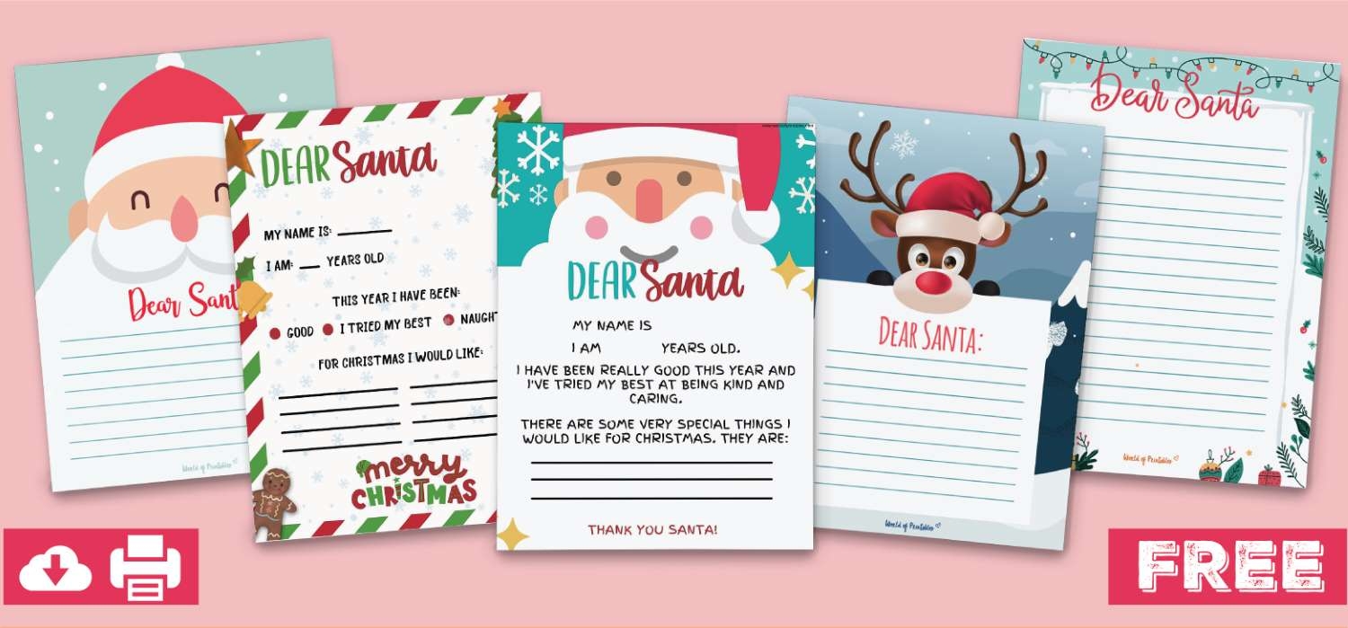 Free Printable Letter To Santa Claus Template