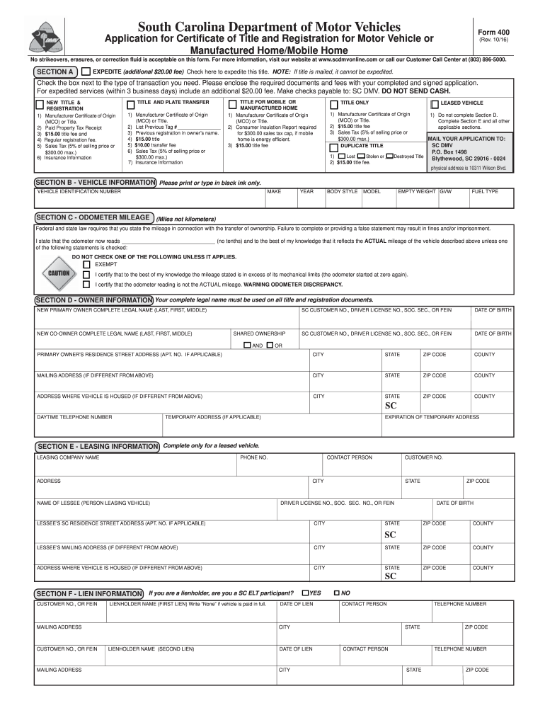 Printable Form 400
