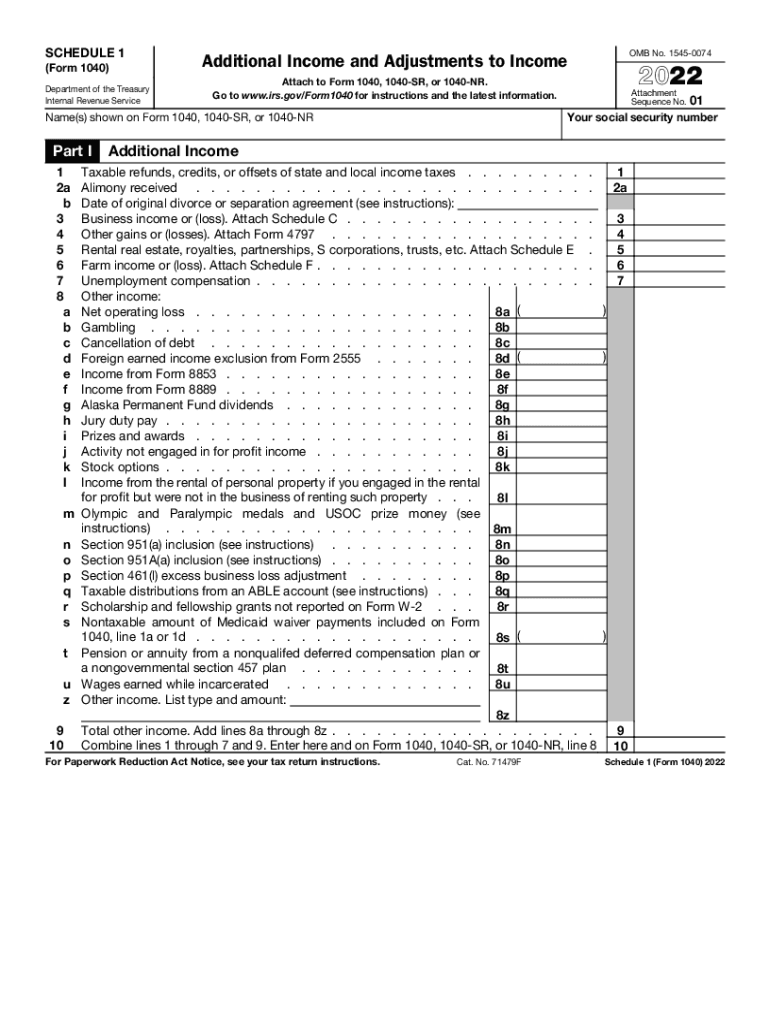 Tax Form Schedule 1 2022