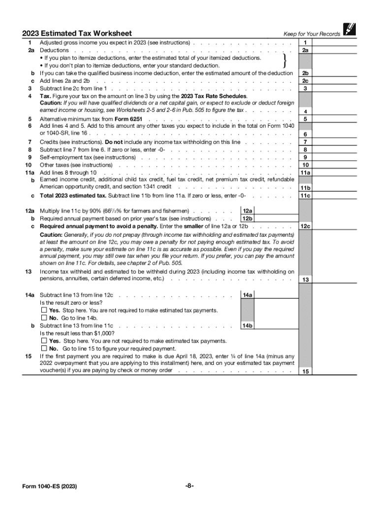 2023 Form 1040 Es Fill Out amp Sign Online DocHub
