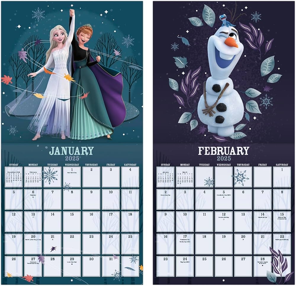 2025 Disney Frozen Wall Calendar Trends International 