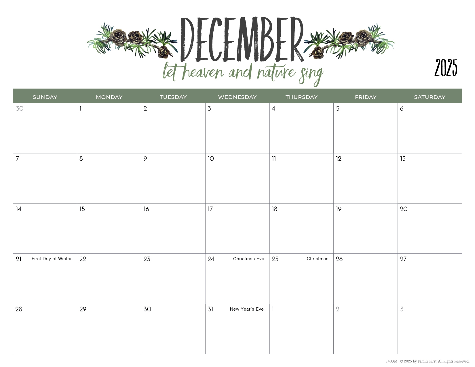 2025 Printable Calendars2025 2026 Printable Calendars For Moms IMOM