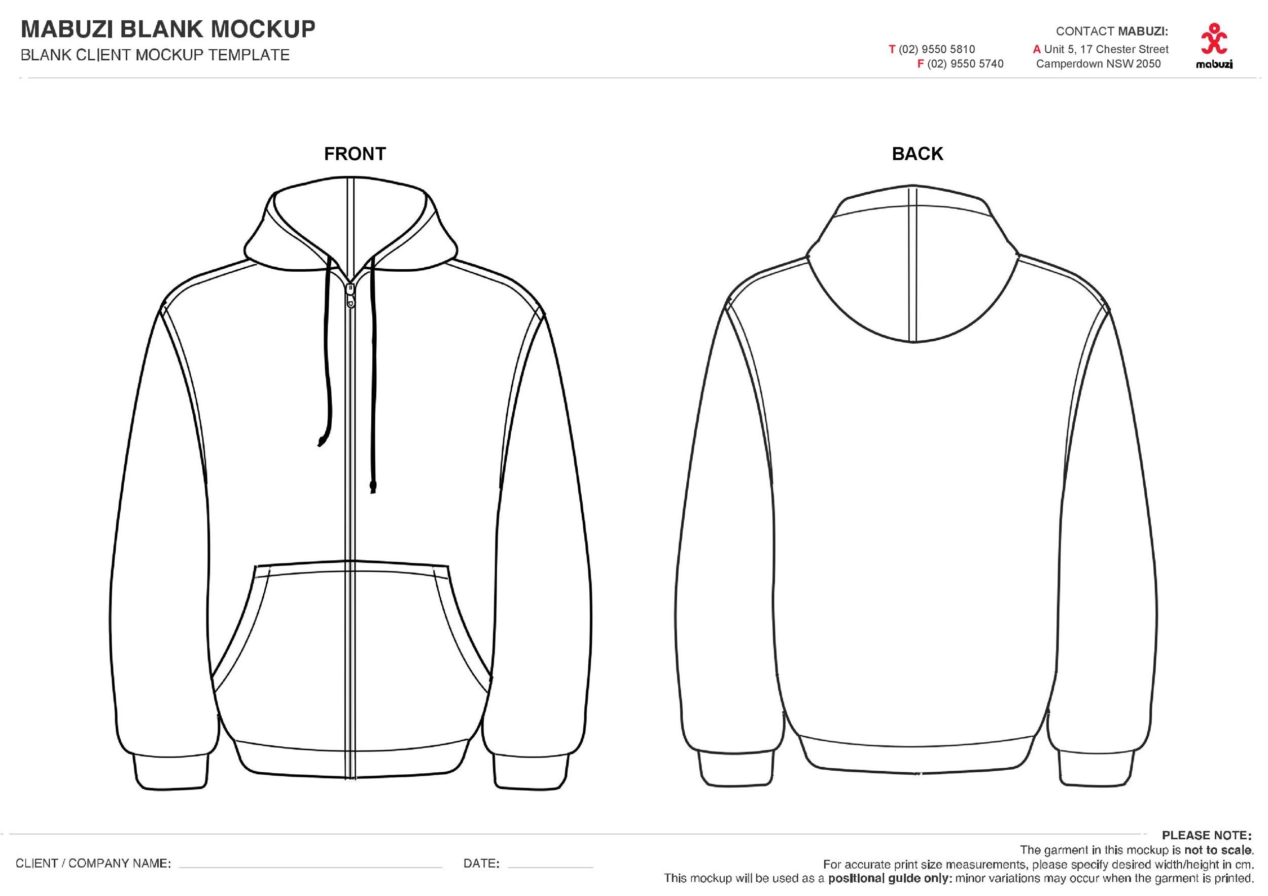 Printable Blank Sweater Template