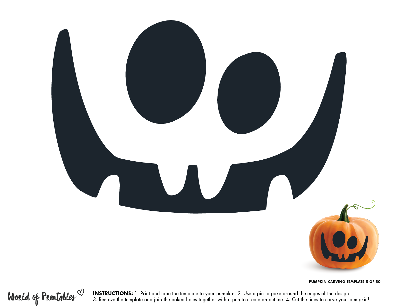 Easy Pumpkin Carving Templates Printable