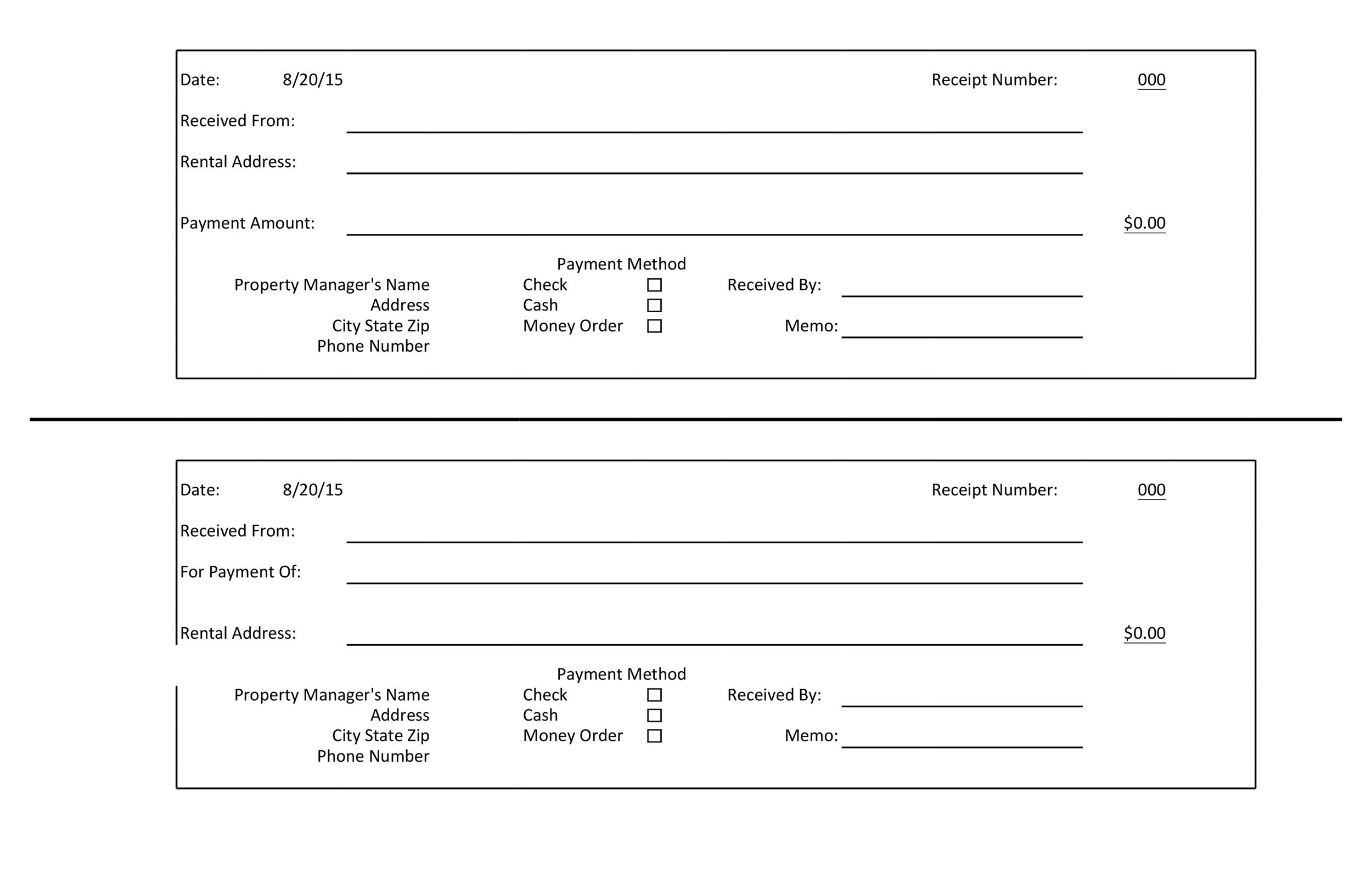 Free Printable Receipt Template