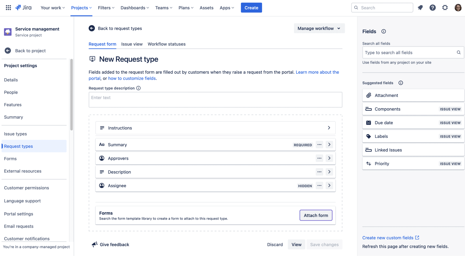Jira Service Management Forms