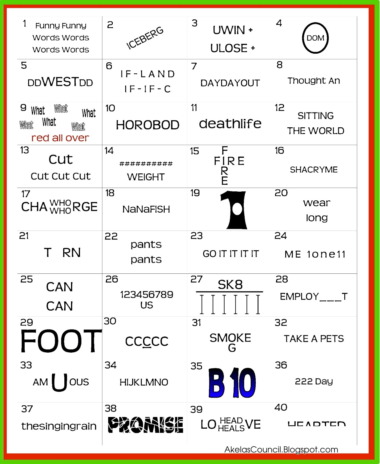 Rebus Puzzles And Answers Printable