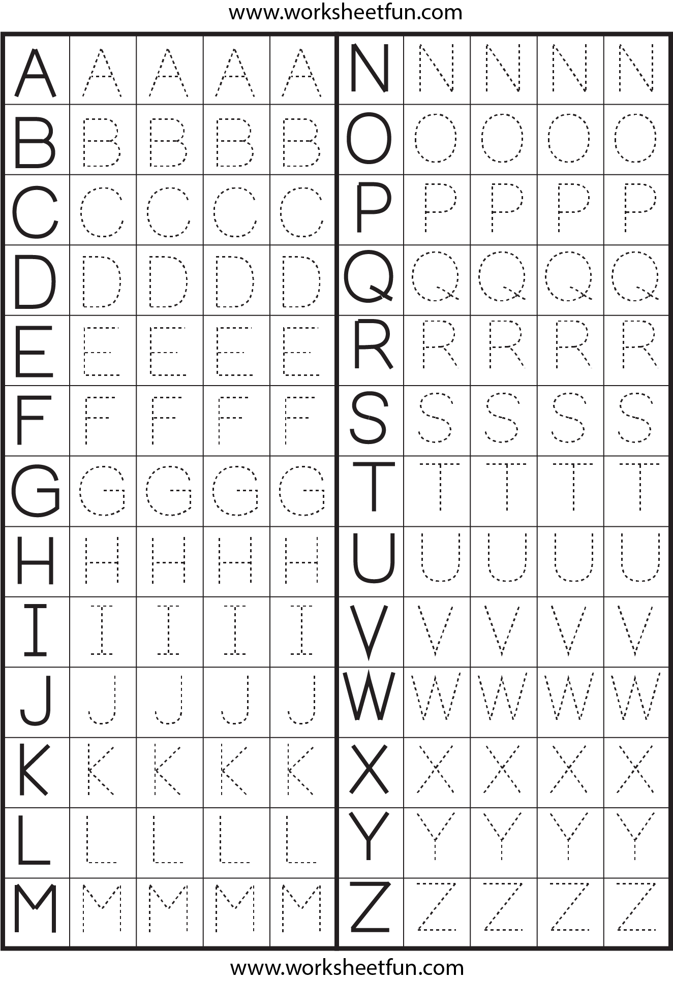 Free Printable Abc Tracing Worksheets Pdf