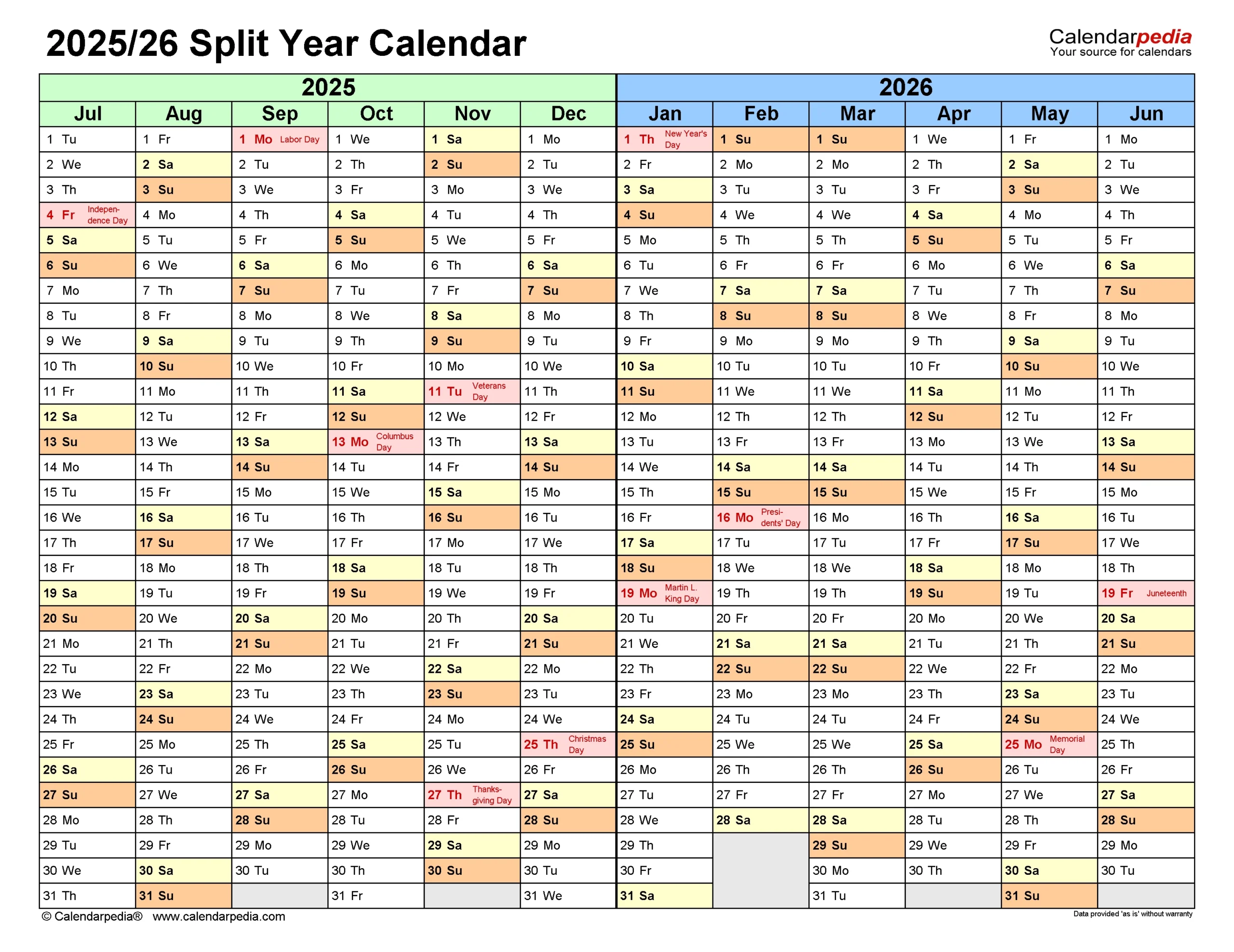 August 2025 July 2026 Calendar School Academic Calendar