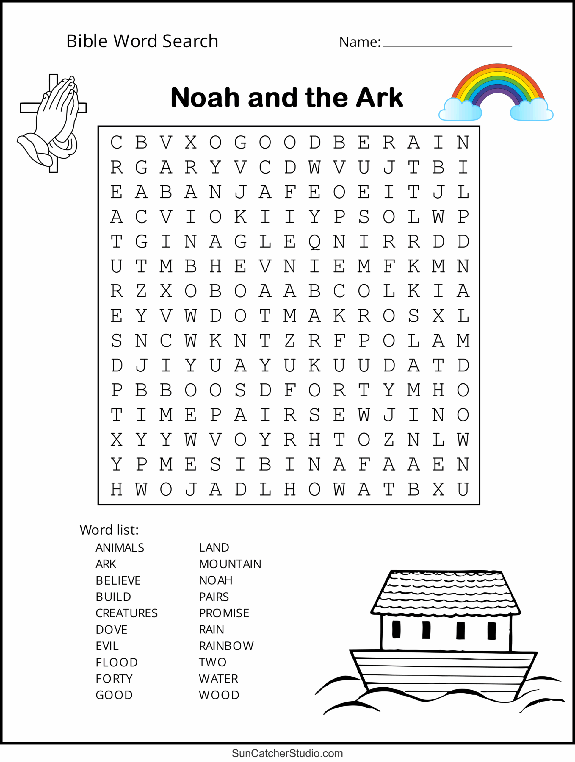 Bible Word Search Free Printable Christian Puzzles Free 