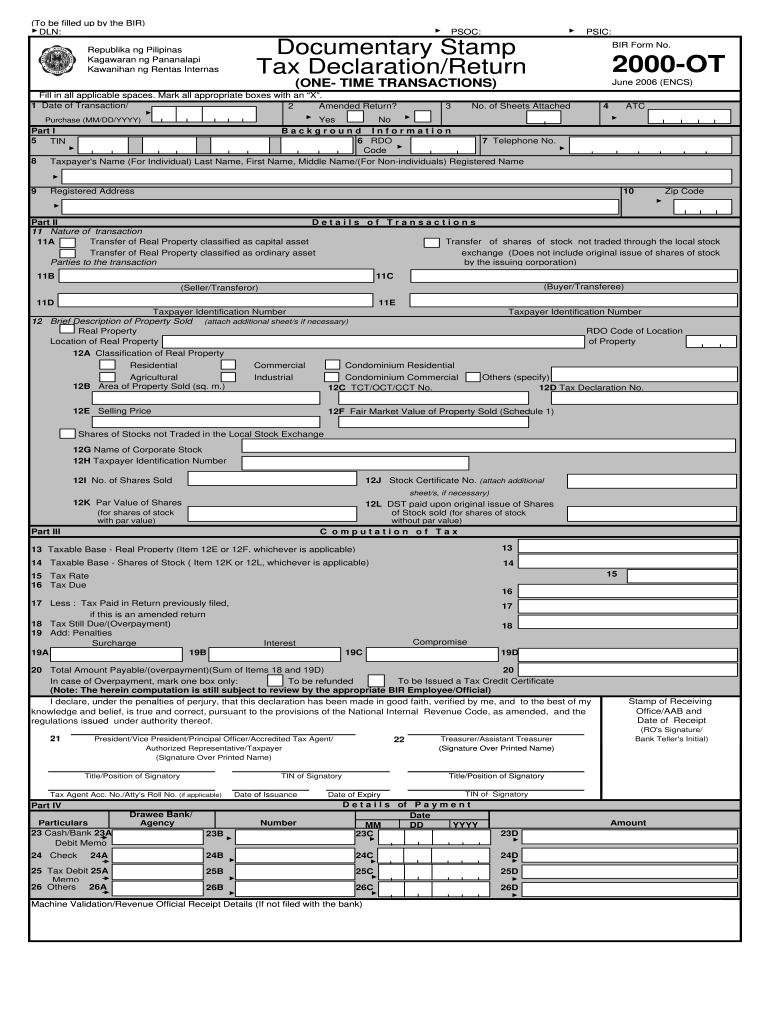 Bir Form 2000 Fill Out amp Sign Online DocHub