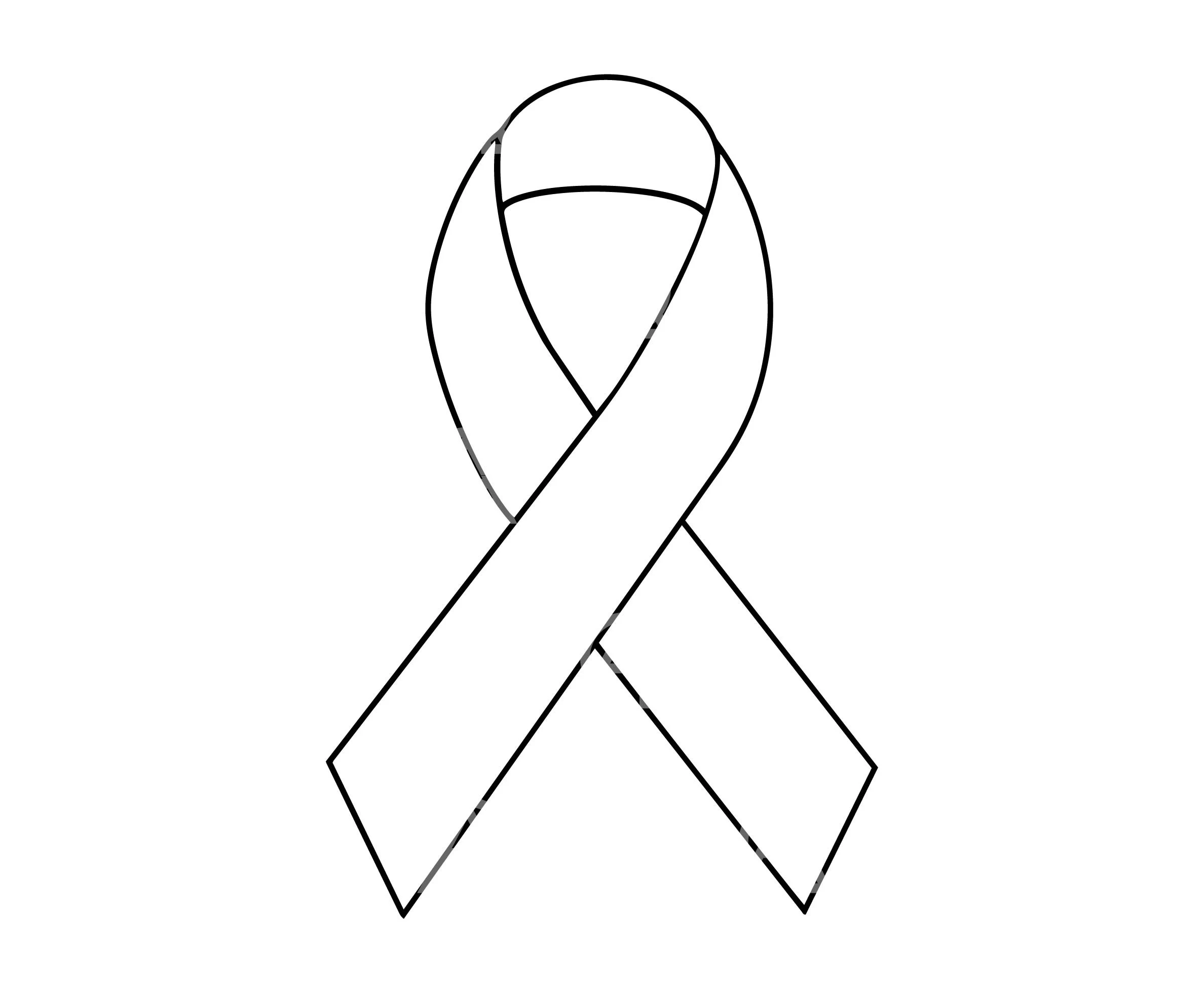 Breast Cancer Ribbon Template Printable