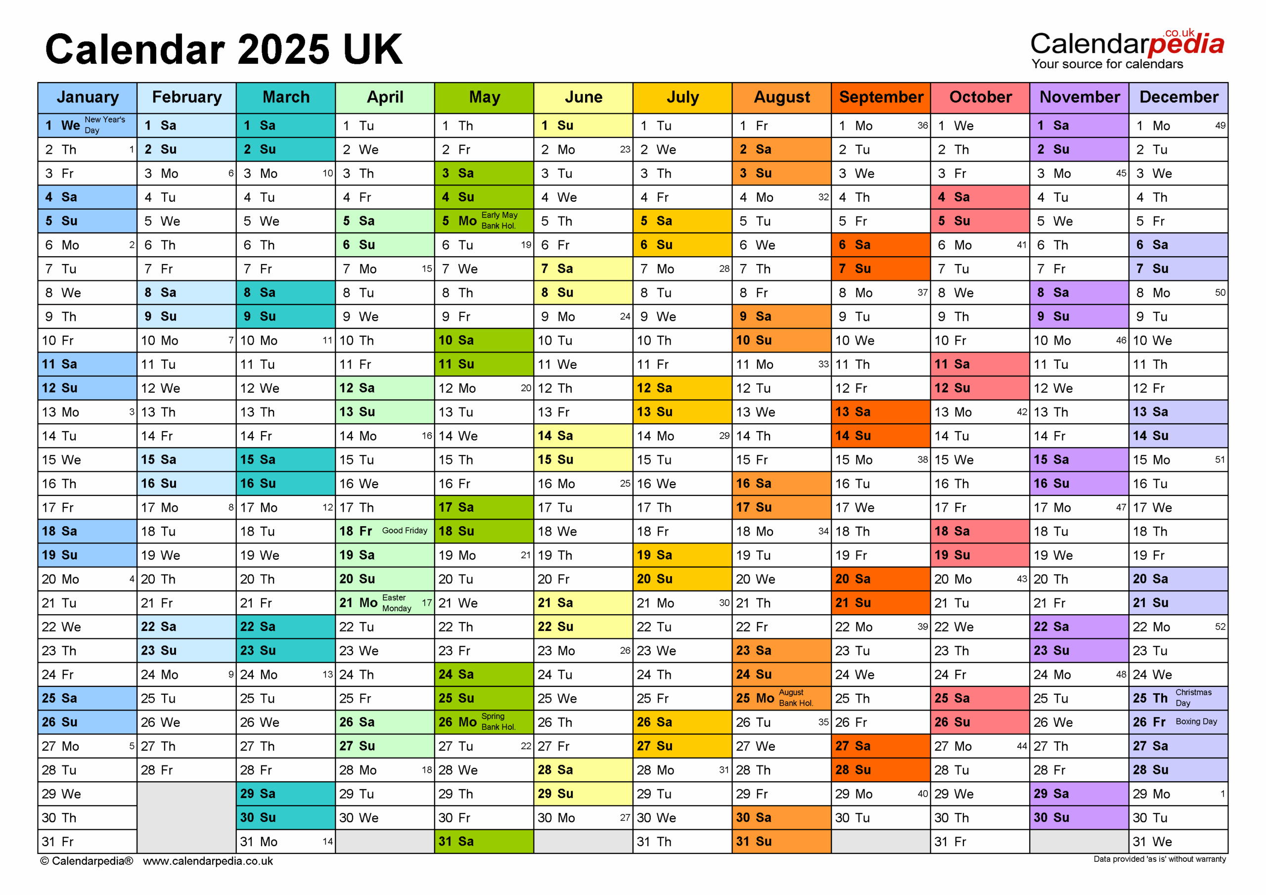 Printable Calendar December Amendable 2025 Uk