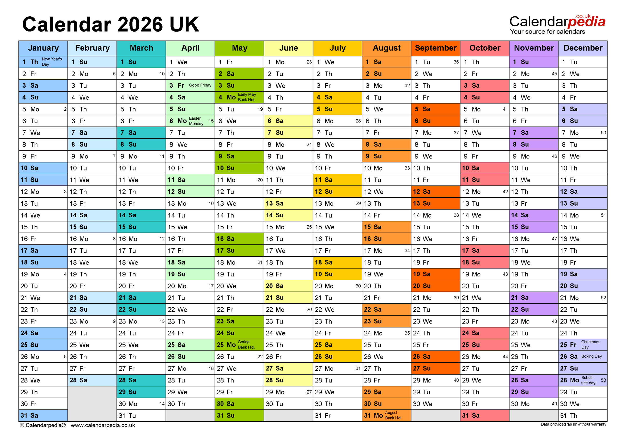 2026-27 Blank Calendar Printable