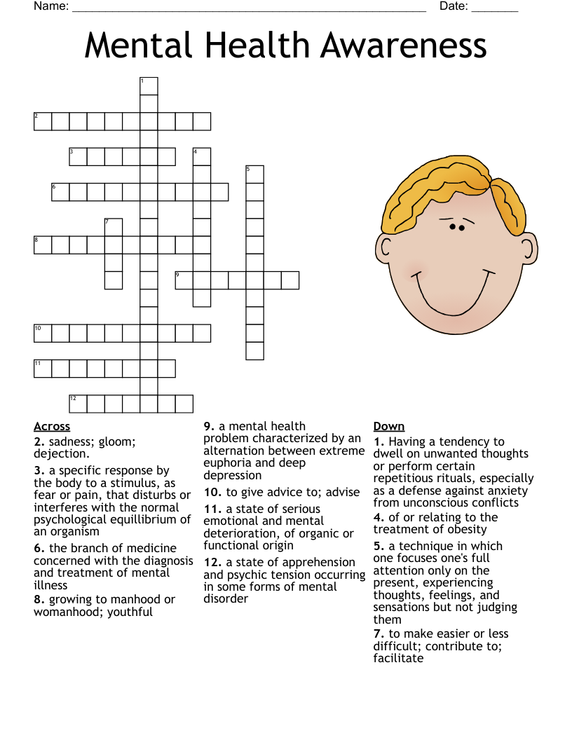Psychology Career Crossword Puzzles Printable