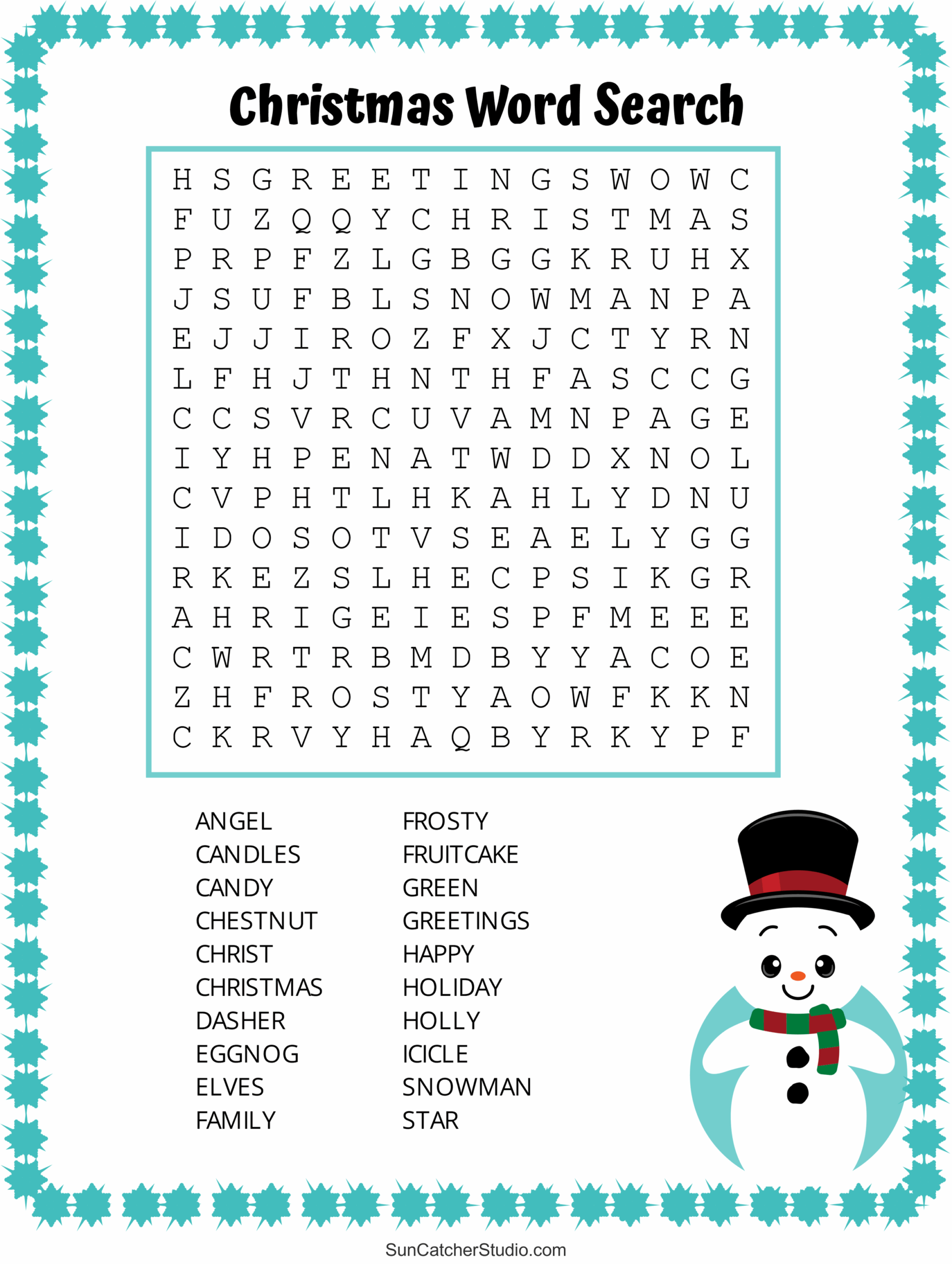 Printable Christmas Word Puzzles For Kids