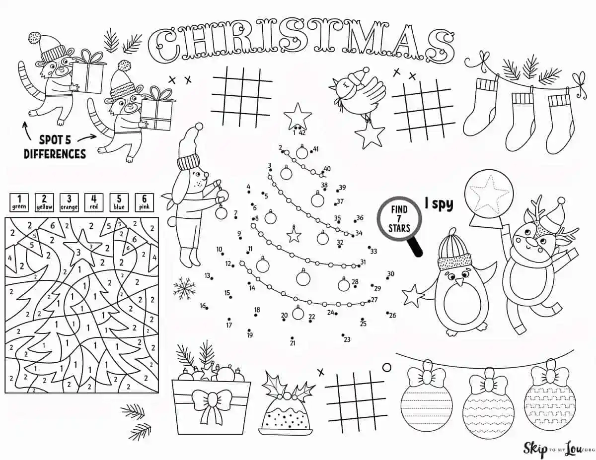 Christmas Worksheets Skip To My Lou