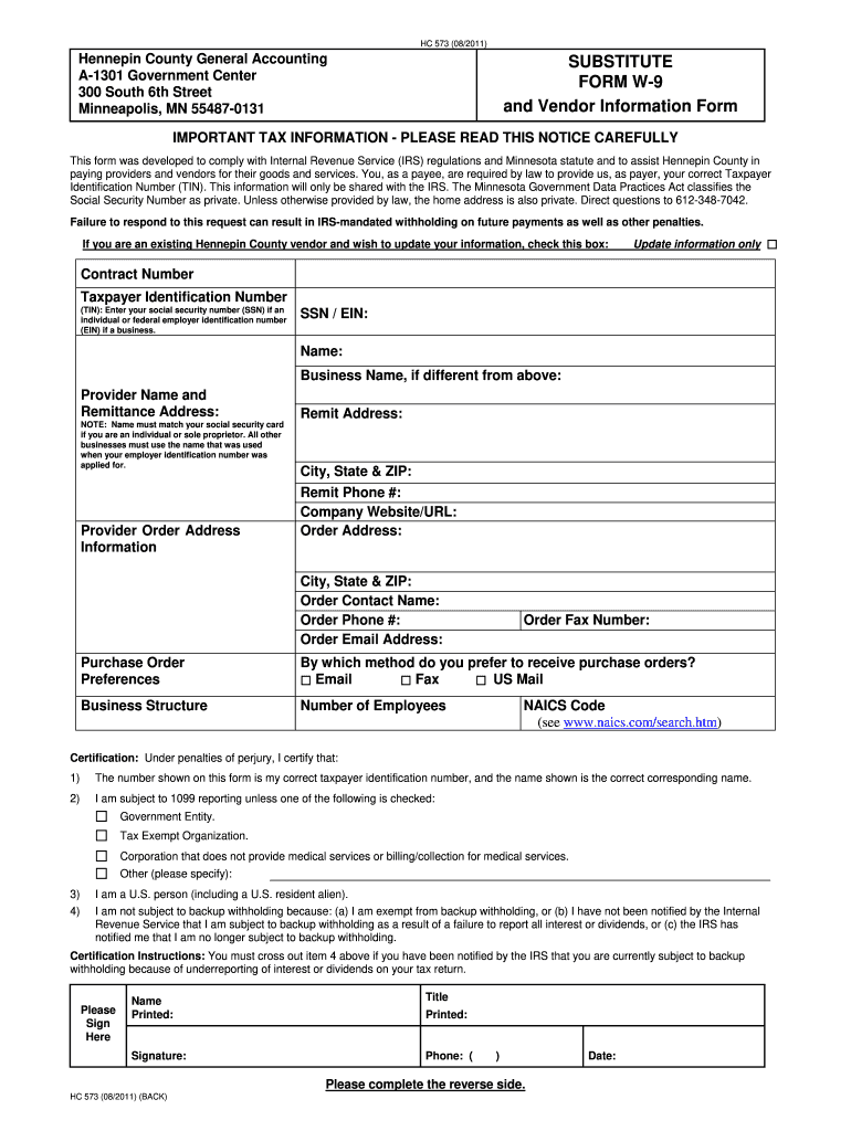 Us Government Form W-9