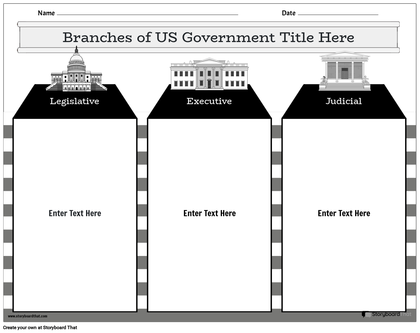 Printable Branches Of Government Worksheets