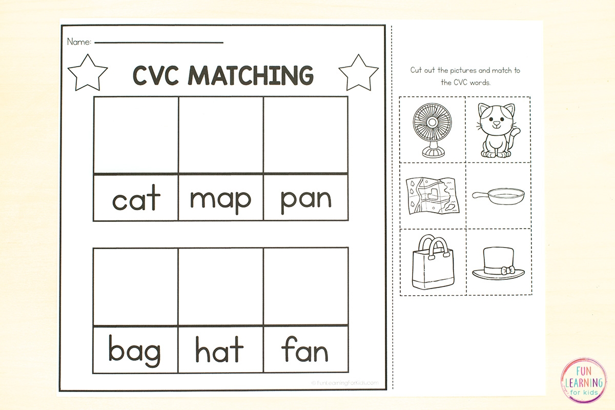 CVC Word Sorting Worksheets Worksheets Library