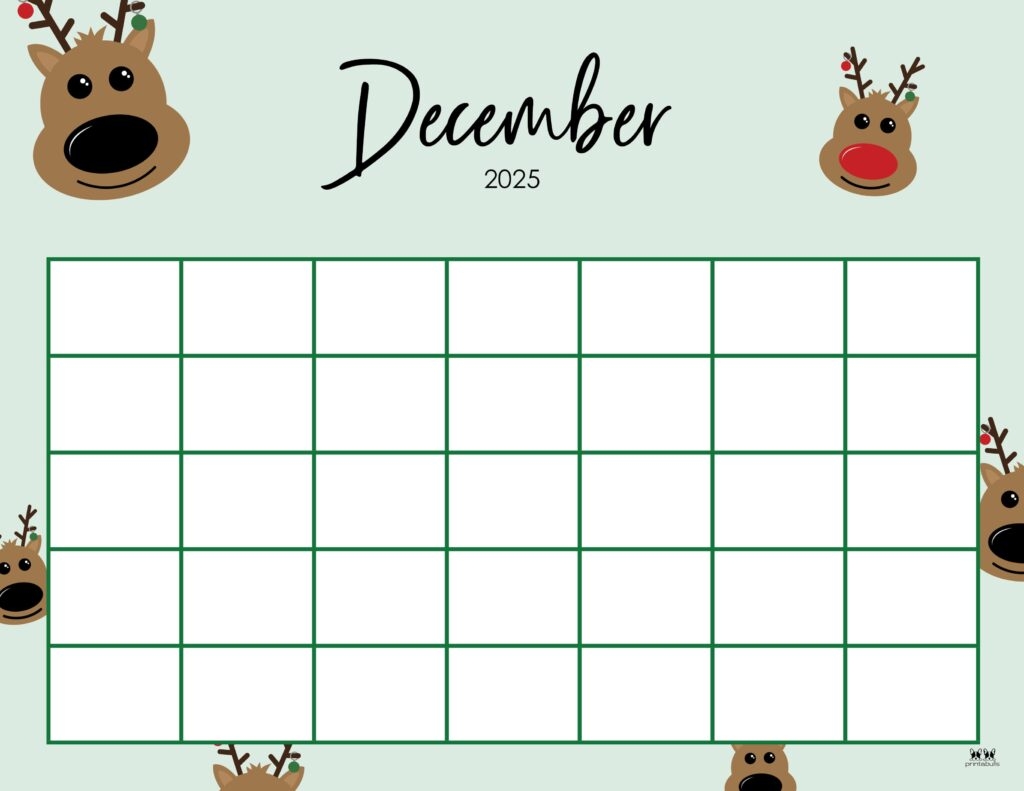 December 2025 Calendar Printable Free Cute