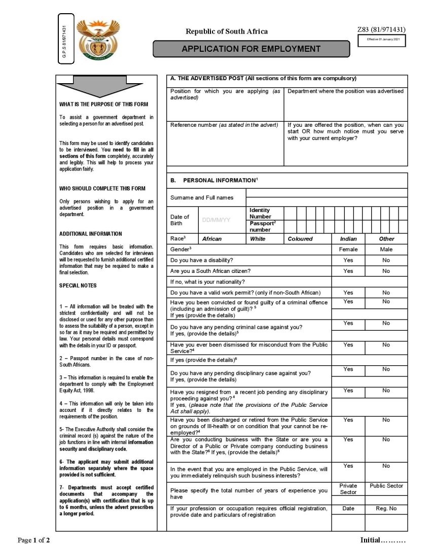 Download Z83 Form PDF amp Word Editable 2023 2025
