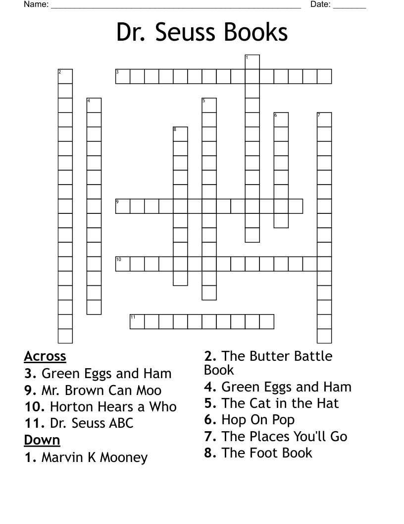 Dr Seuss Puzzles Printable