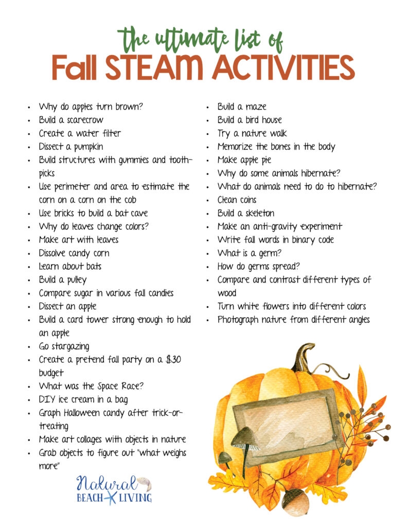 Fall STEAM Activities For Kids STEM Lesson Plan Ideas And Free 