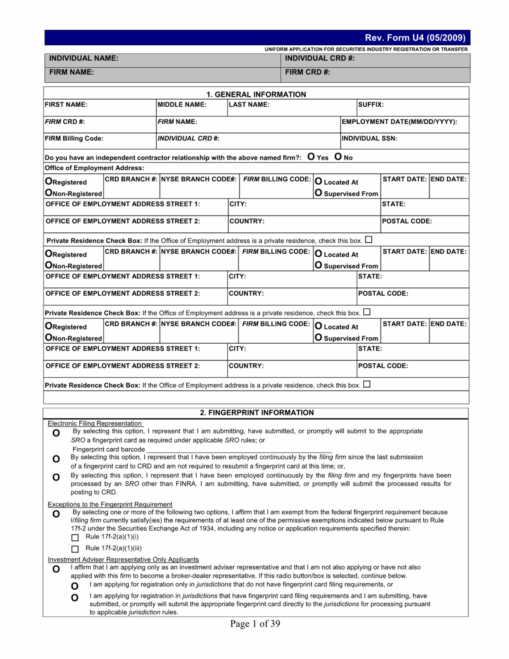 Fill Form U4 2024 2025 Create Edit Forms Online