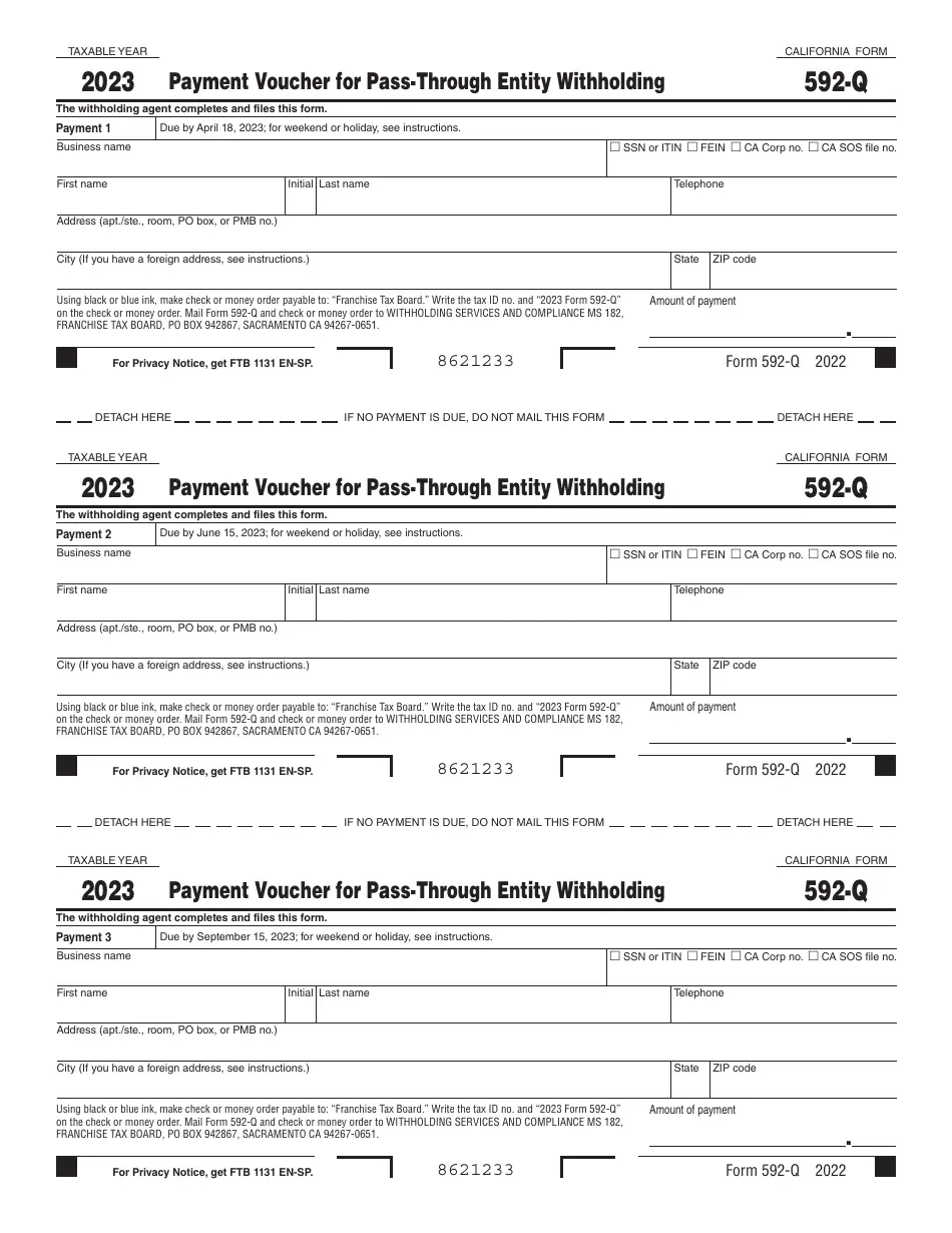 Form 592 Instructions 2023