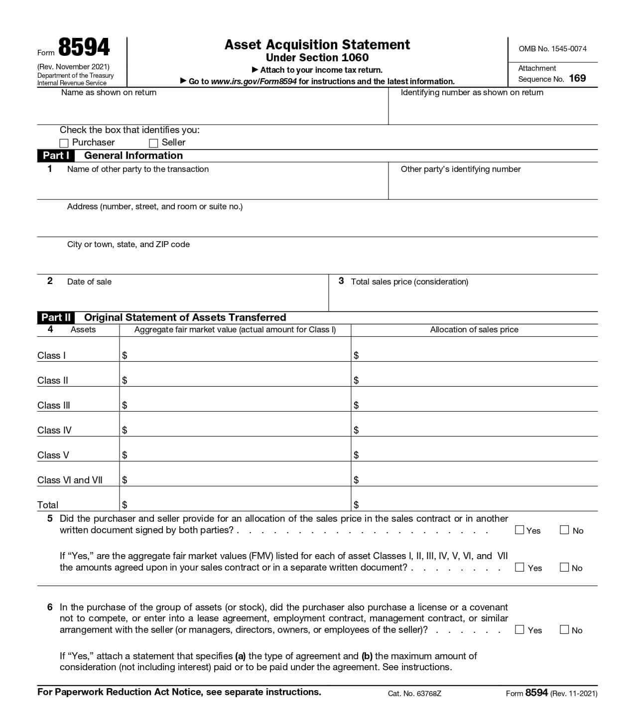 Form 8594 Everything You Need To Know Eqvista