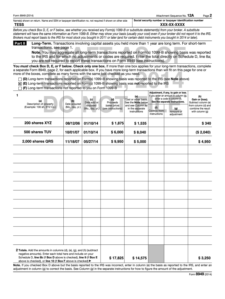 Irs Form 8949 Pdf