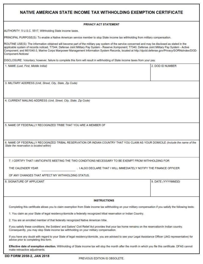 Form Dd 2058 Form