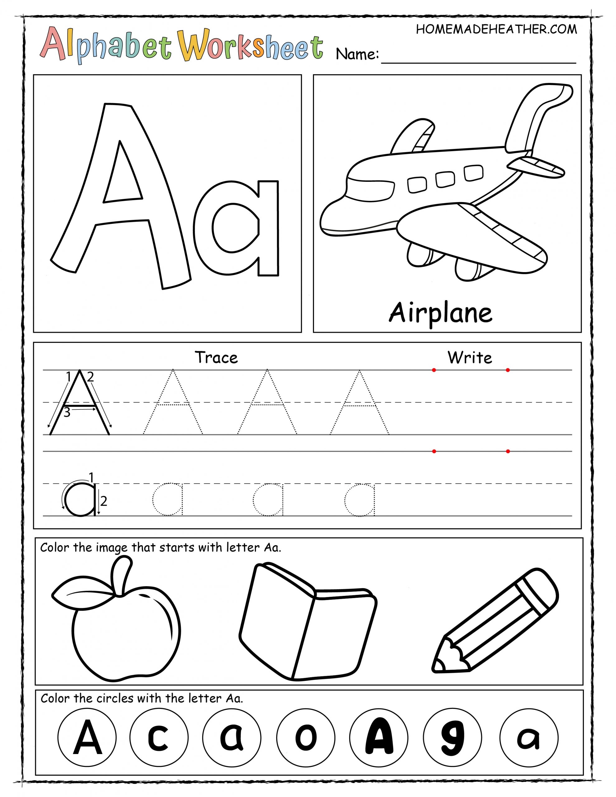 Free Printable Worksheets For Alphabets