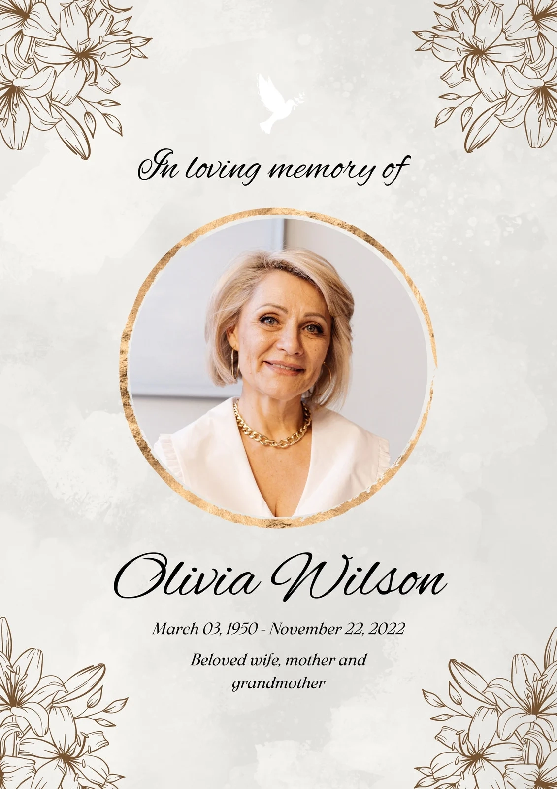 Obituary Template Pdf Form Free