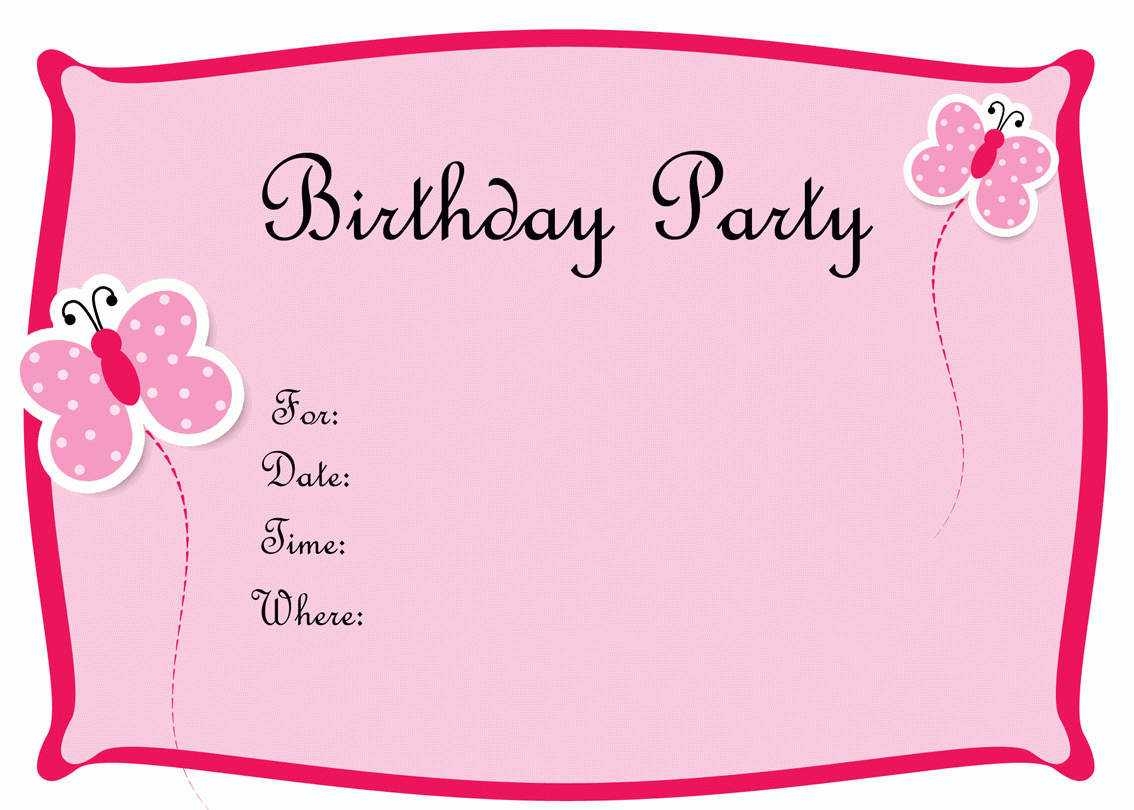 Free Printable Birthday Invitations Templates
