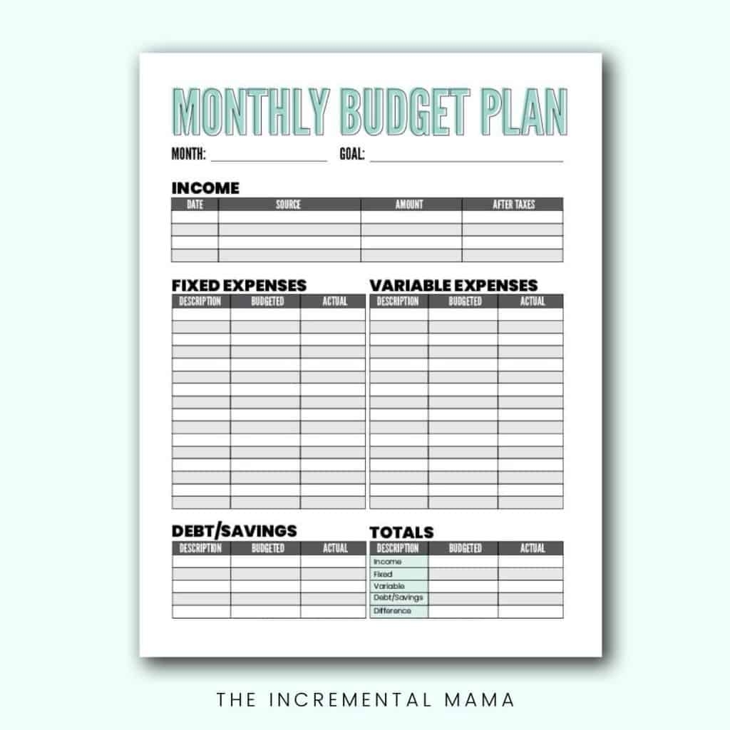 Free Budget Worksheets Printable Pdf