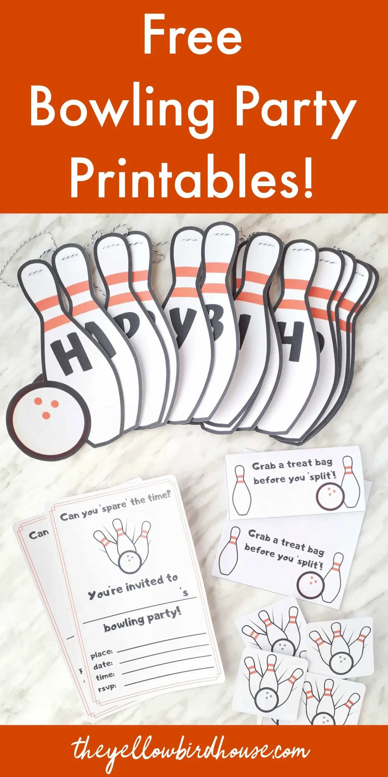 Free Bowling Party Printables The Yellow Birdhouse