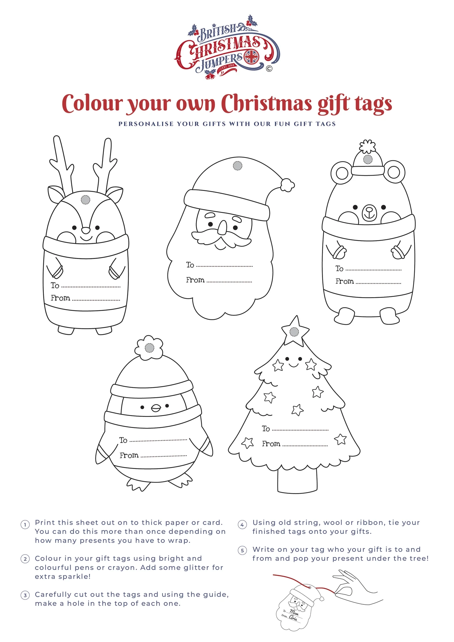 Free Christmas Activity Sheets For Kids British Christmas Jumpers