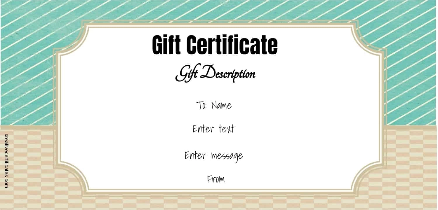Printable Gift Certificates Free Template