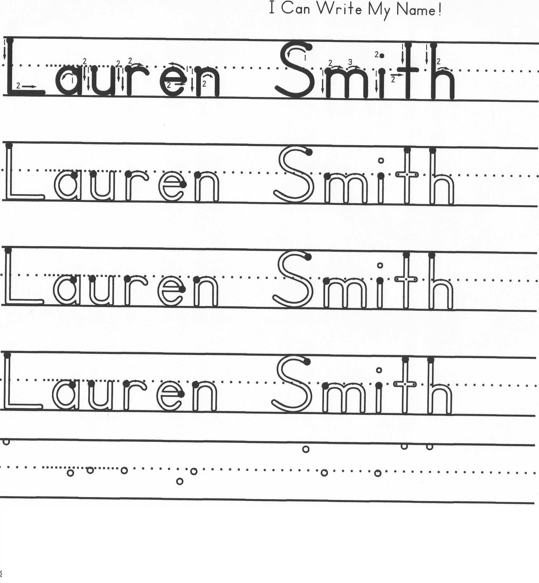 Free Traceable Name Printable