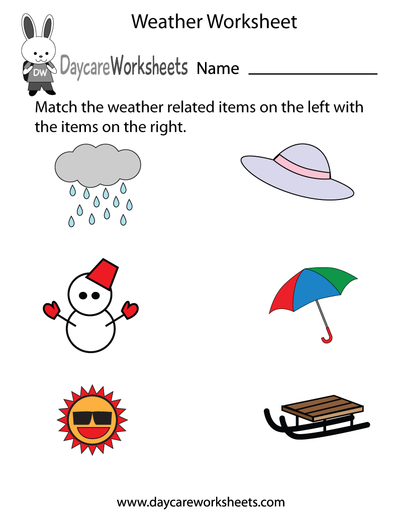 Printable Weather Worksheets For Kids