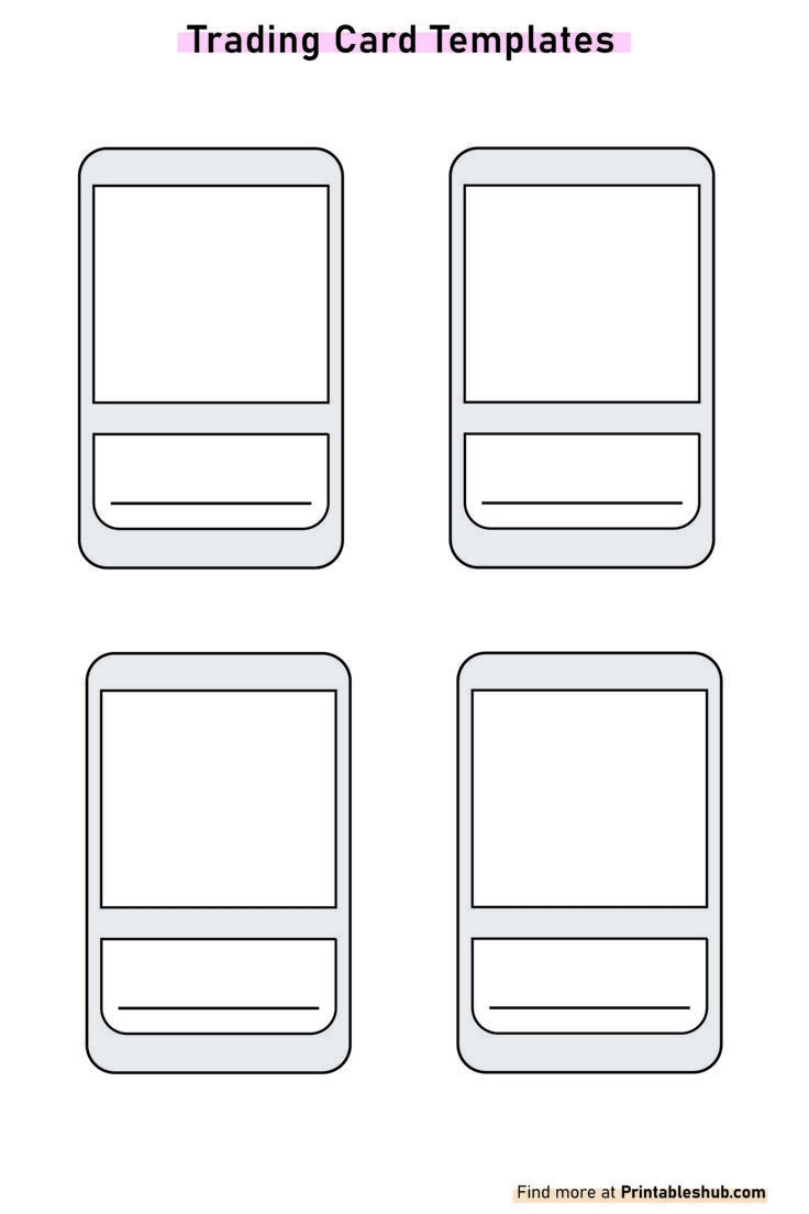 Trading Card Template Printable