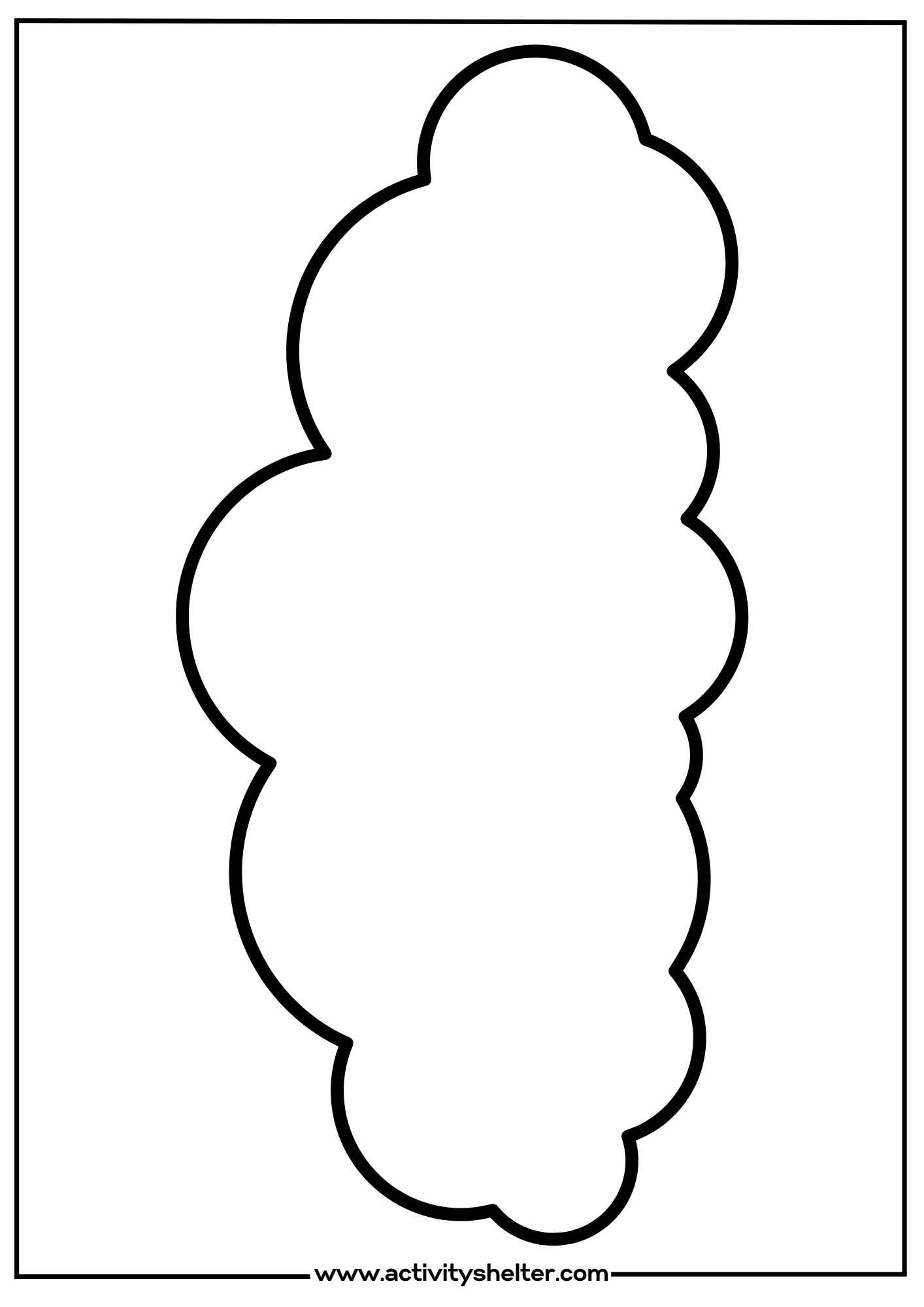 Printable Cloud Shape Template